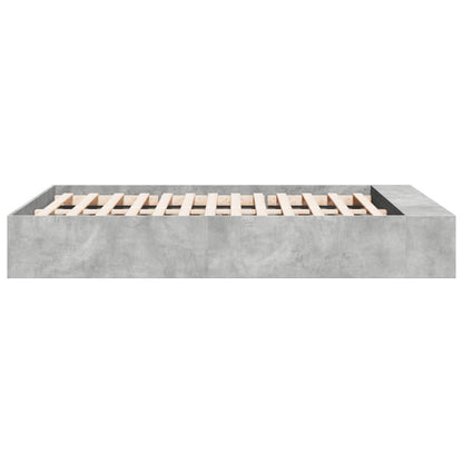 Bed Frame Concrete Grey 120x200 cm Engineered Wood