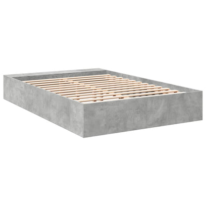 Bed Frame Concrete Grey 120x200 cm Engineered Wood