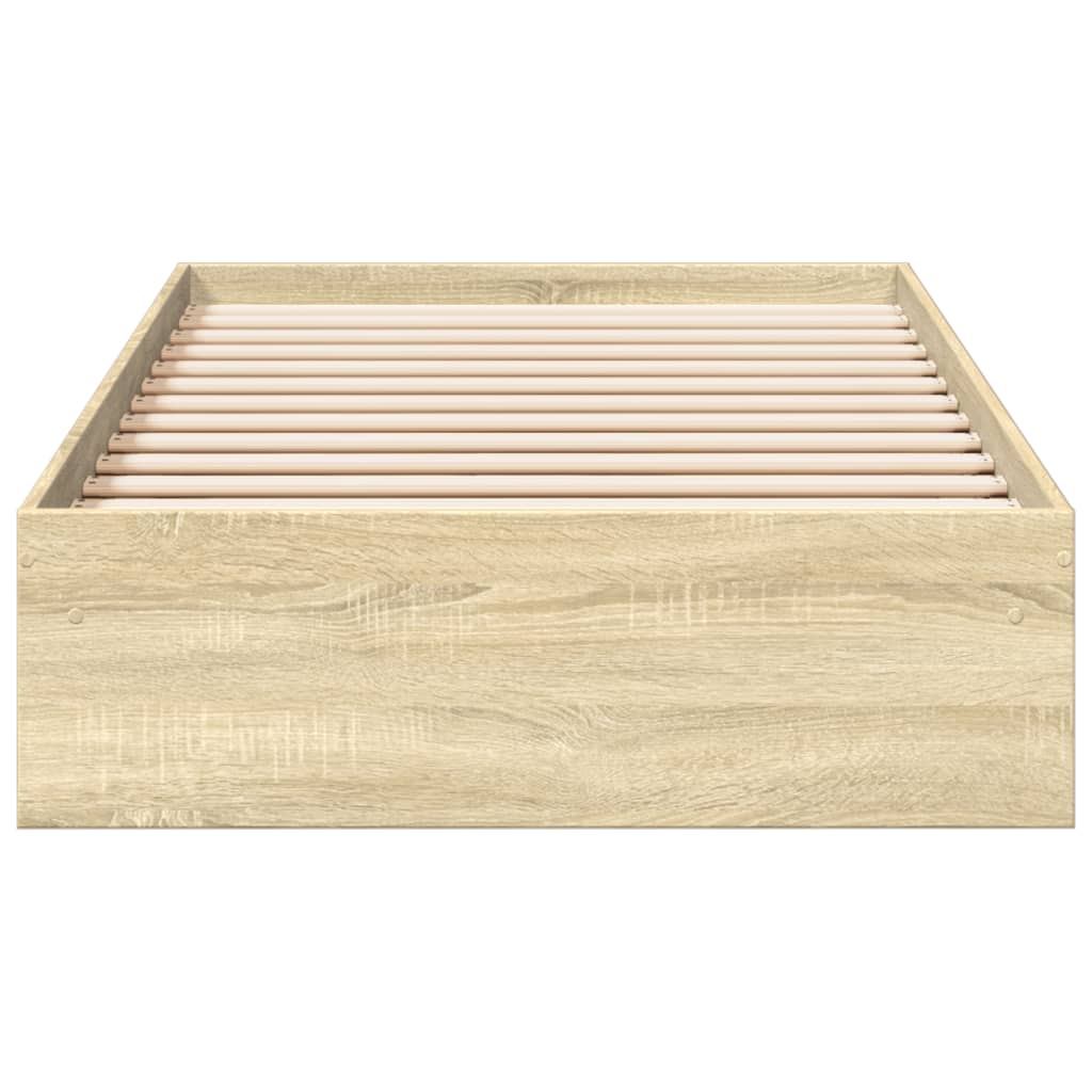 Bed Frame with Drawers without Mattress Sonoma Oak 100x200 cm