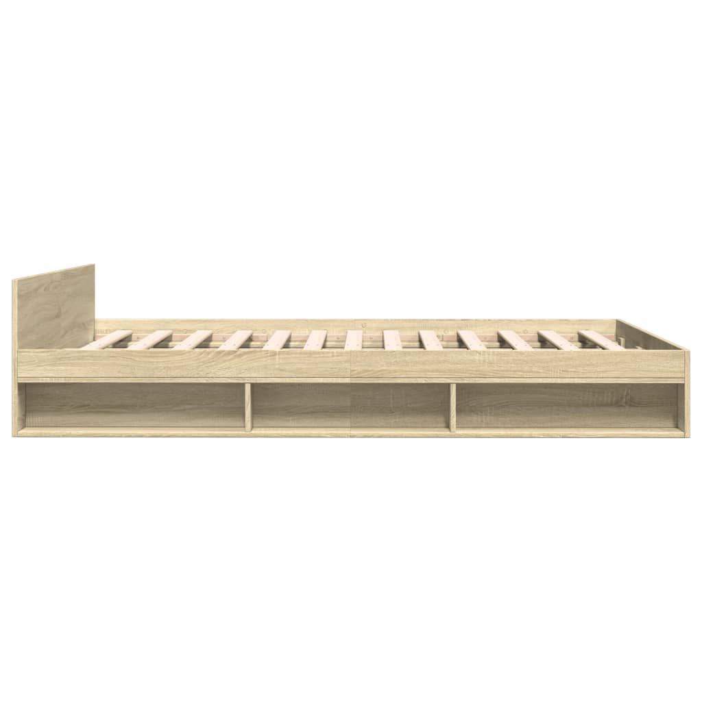 Bed Frame with Drawers Sonoma Oak 160x200 cm Engineered Wood