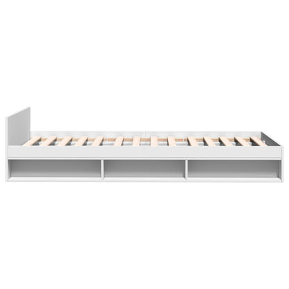 Bed Frame with Drawer without Mattress White 90x190 cm Single