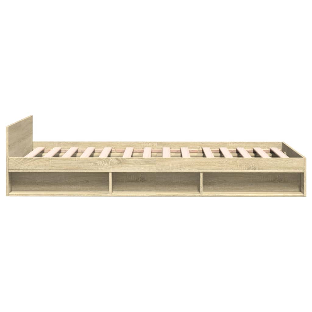 Bed Frame with Drawer Sonoma Oak 90x190 cm Single Engineered Wood