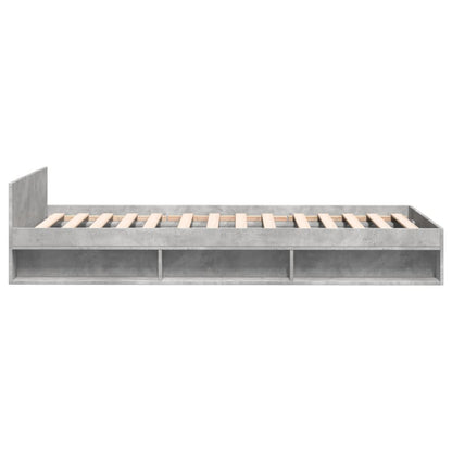 Bed Frame with Drawer Concrete Grey 75x190 cm Small Single Engineered Wood