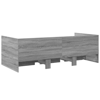 Daybed with Drawers Grey Sonoma 100x200 cm Engineered Wood