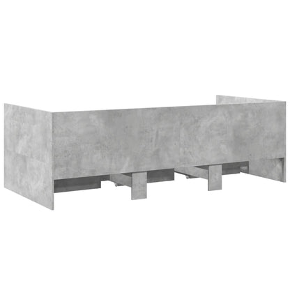 Daybed with Drawers Concrete Grey 90x190 cm Engineered Wood