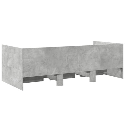 Daybed with Drawers Concrete Grey 75x190 cm Engineered Wood