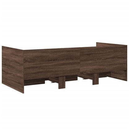 Daybed with Drawers Brown Oak 75x190 cm Engineered Wood