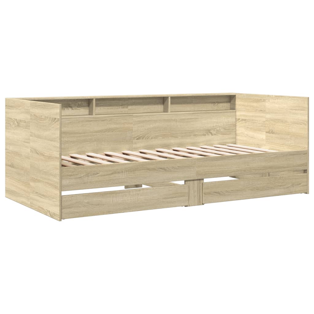 Daybed with Drawers without Mattress Sonoma Oak 90x200 cm