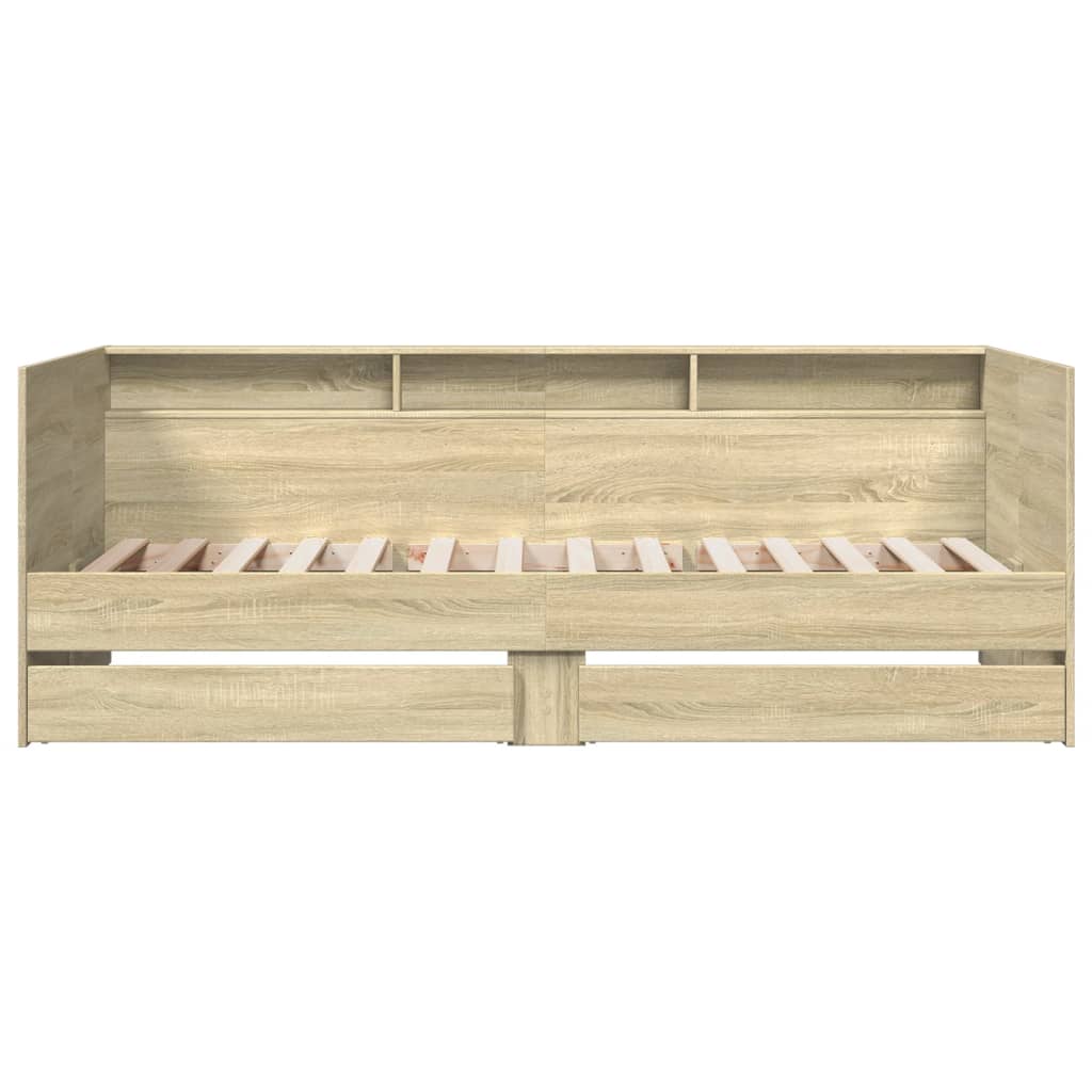 Daybed with Drawers without Mattress Sonoma Oak 90x200 cm