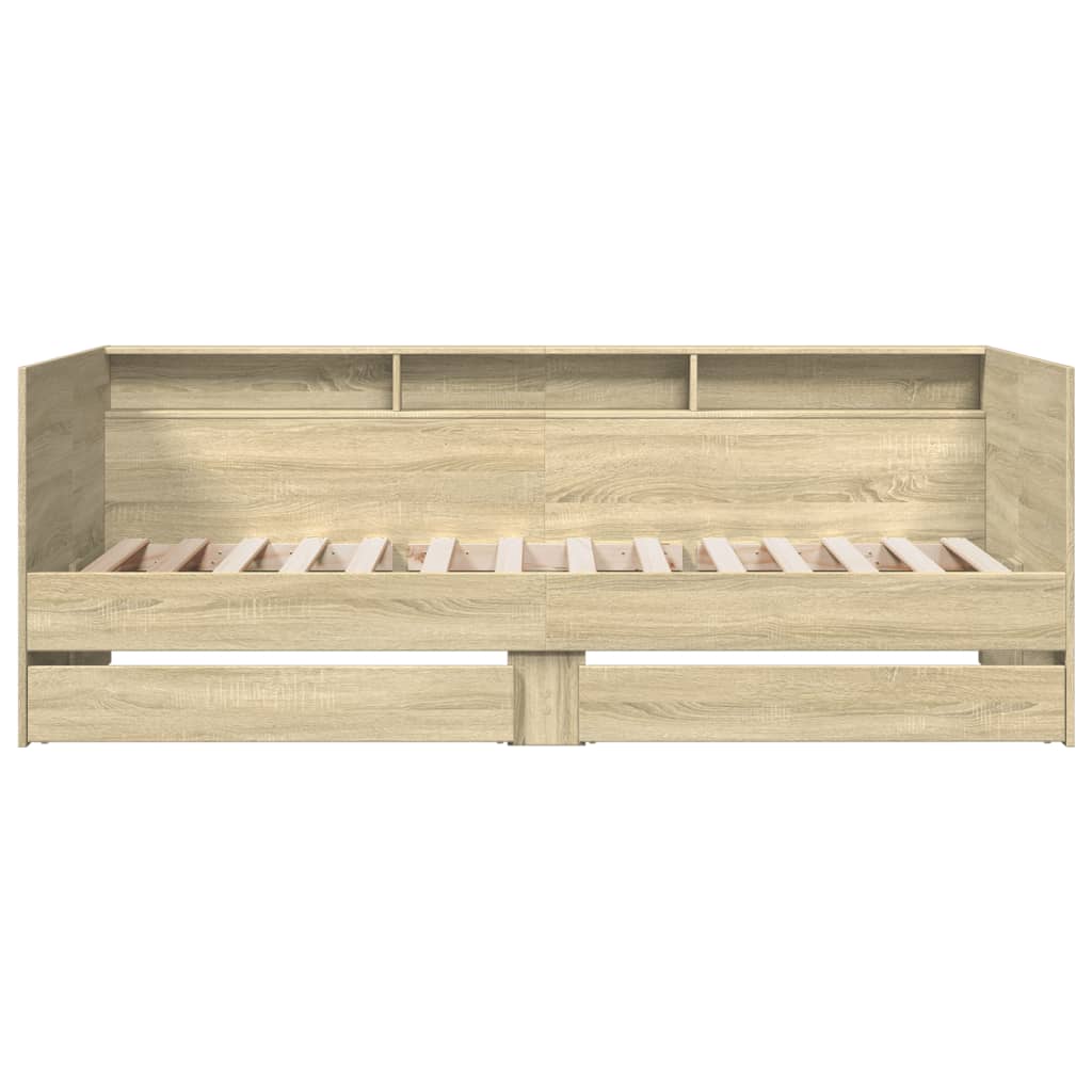 Daybed with Drawers without Mattress Sonoma Oak 90x190 cm Single