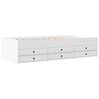 Daybed with Drawers White 90x200 cm Engineered Wood