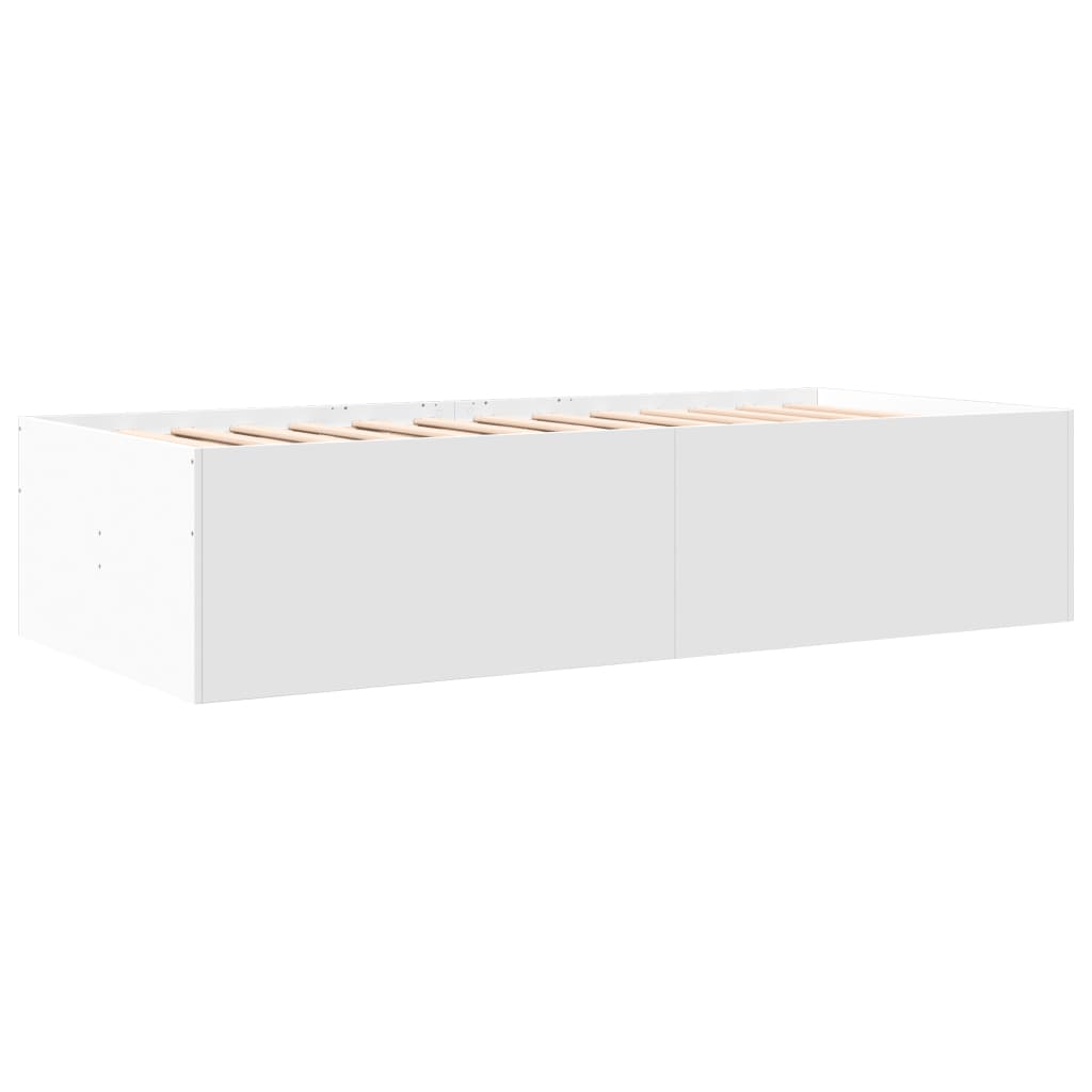 Daybed with Drawers White 90x200 cm Engineered Wood