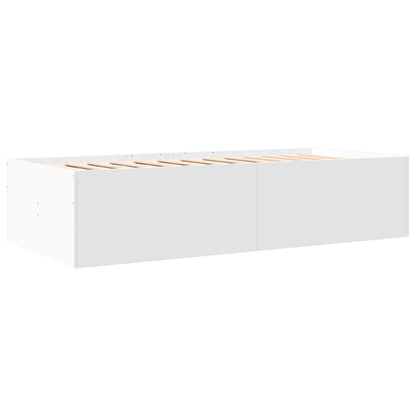 Daybed with Drawers White 90x200 cm Engineered Wood