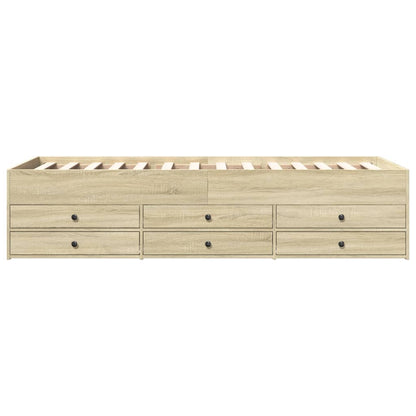 Daybed with Drawers without Mattress Sonoma Oak 90x200 cm