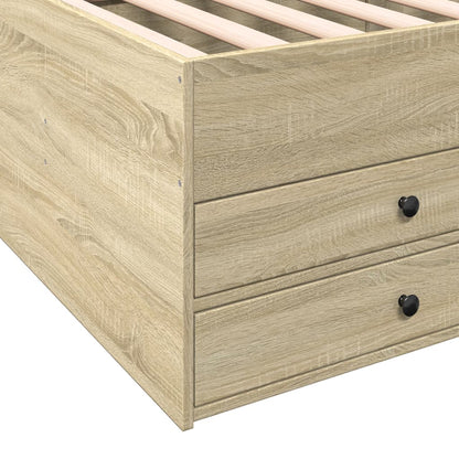 Daybed with Drawers without Mattress Sonoma Oak 90x190 cm Single