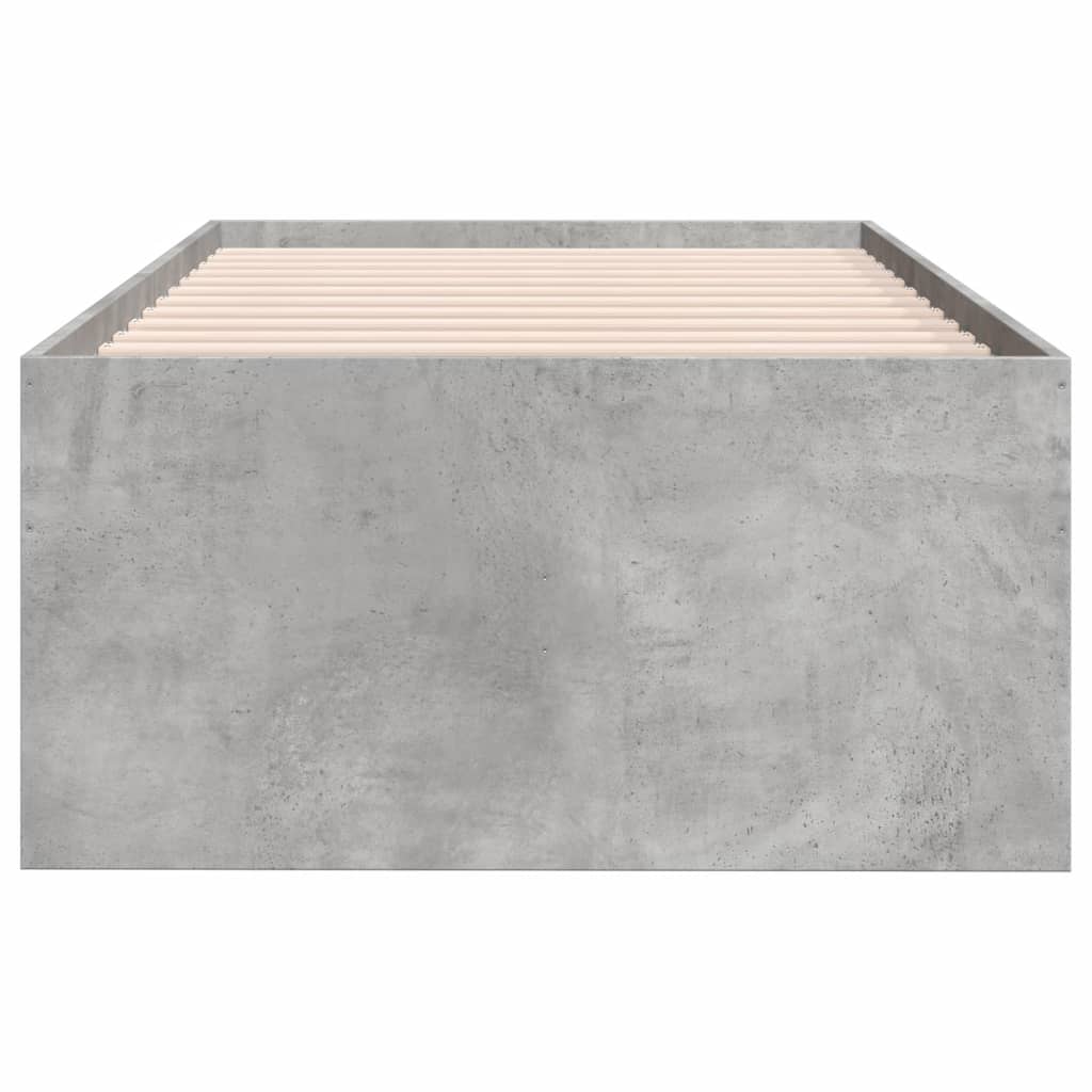 Daybed with Drawers Concrete Grey 75x190 cm Engineered Wood