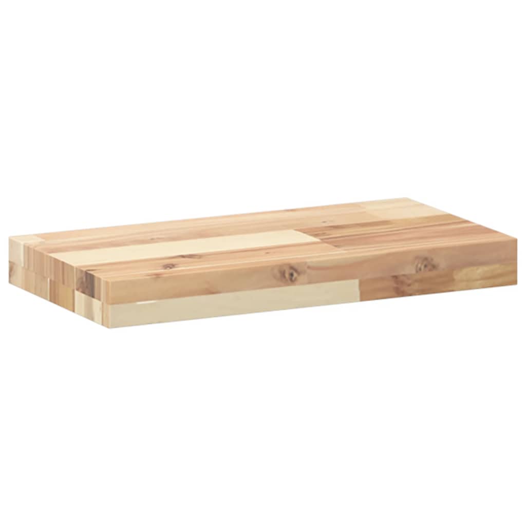 Floating Shelf 60x20x4 cm Untreated Solid Wood Acacia