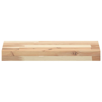 Floating Shelf 60x20x4 cm Untreated Solid Wood Acacia