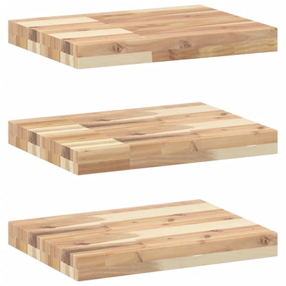 Floating Shelves 3 pcs 60x30x4 cm Untreated Solid Wood Acacia