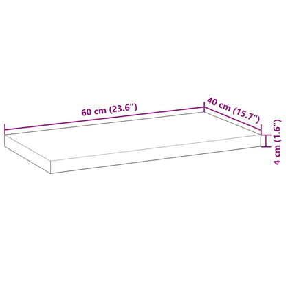 Floating Shelf 60x40x4 cm Untreated Solid Wood Acacia