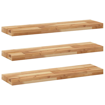 Floating Shelves 3 pcs 80x20x4 cm Oil Finished Solid Wood Acacia