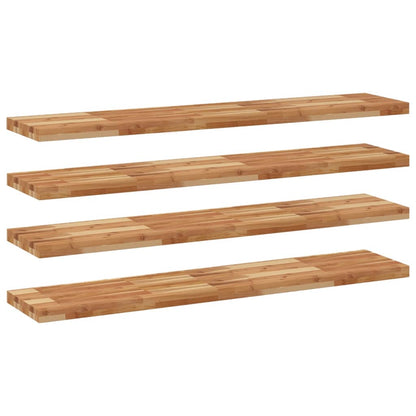 Floating Shelves 4 pcs 160x30x4 cm Oil Finished Solid Wood Acacia