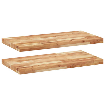 Floating Shelves 2 pcs 100x40x4 cm Oil Finished Solid Wood Acacia