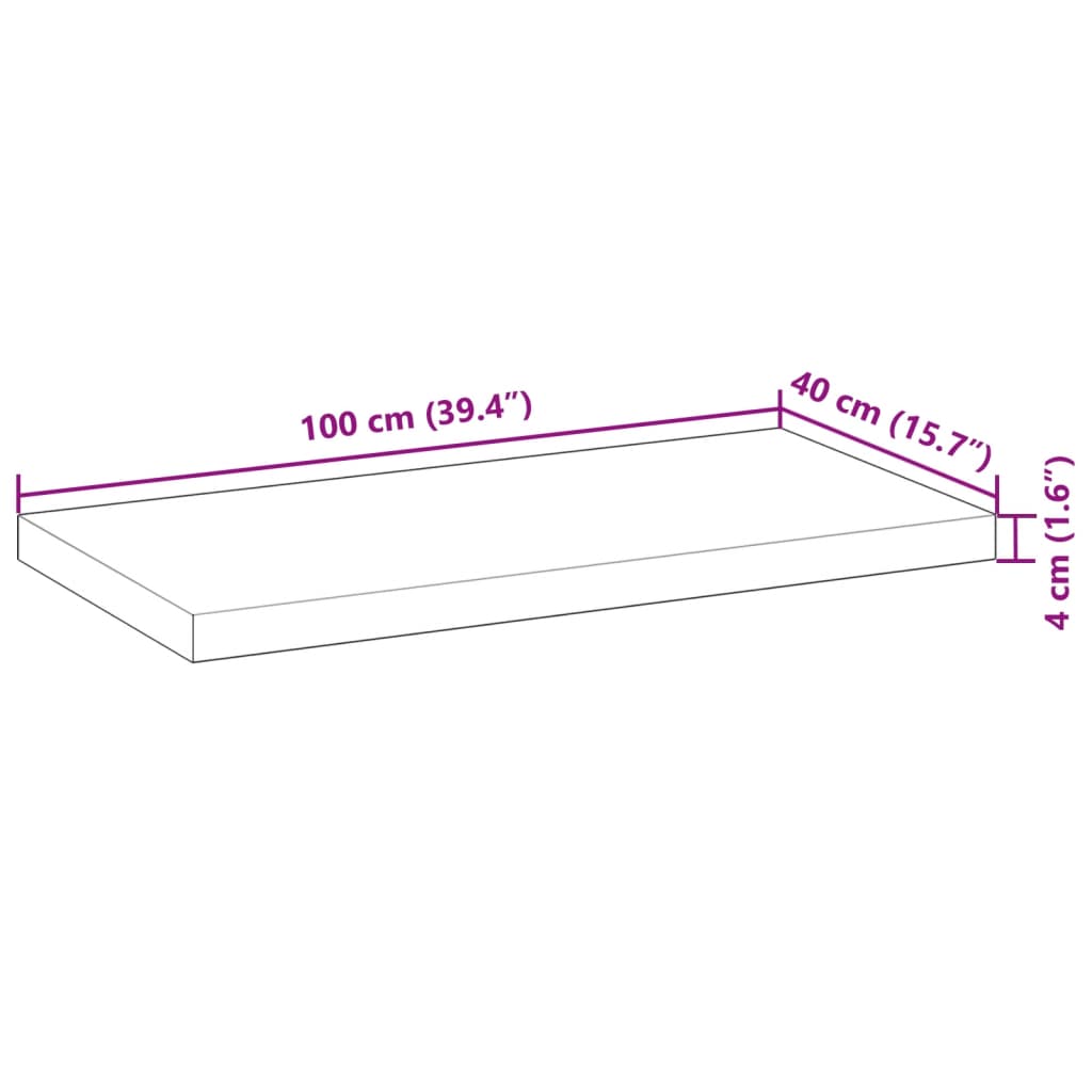 Floating Shelves 2 pcs 100x40x4 cm Oil Finished Solid Wood Acacia