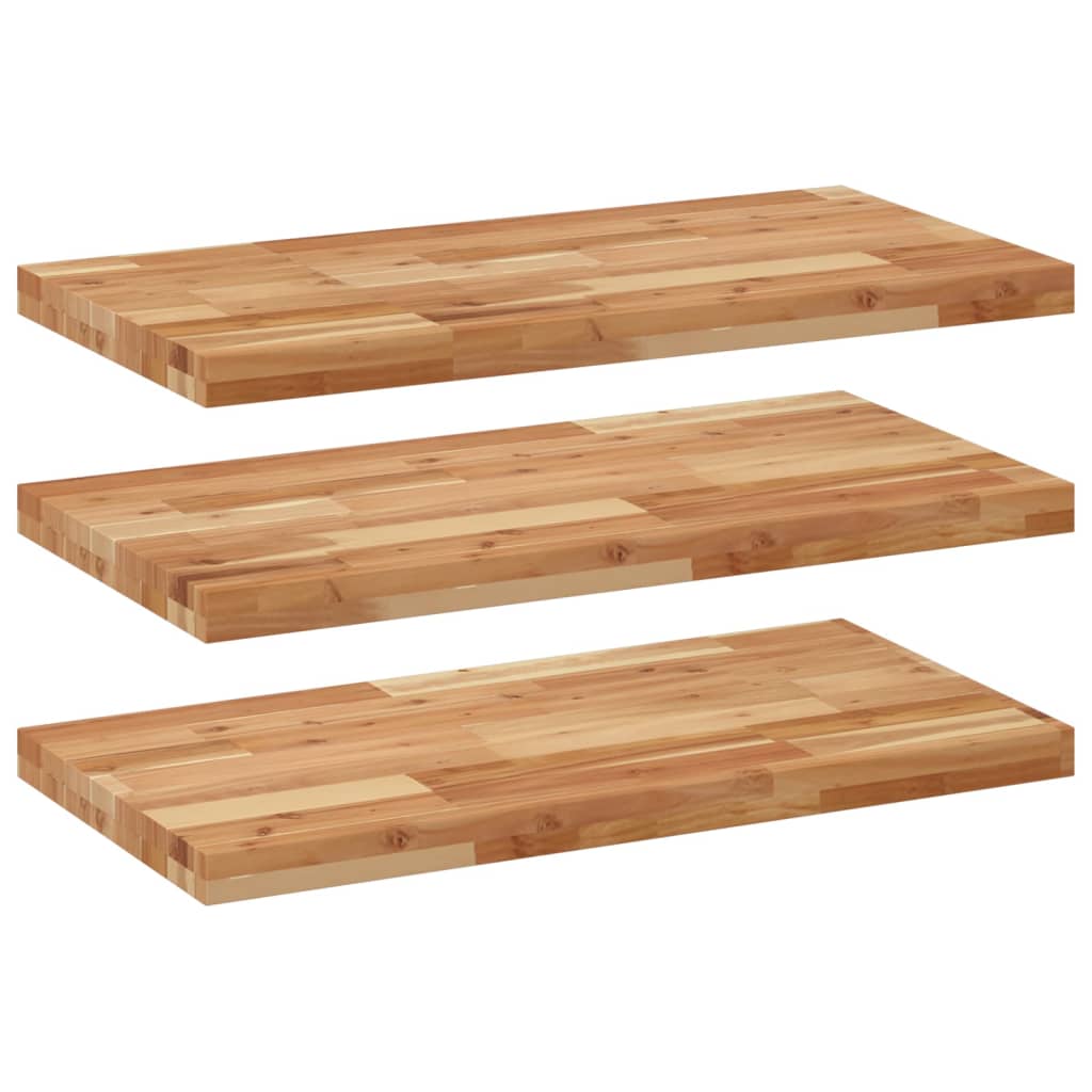 Floating Shelves 3 pcs 100x40x4 cm Oil Finished Solid Wood Acacia