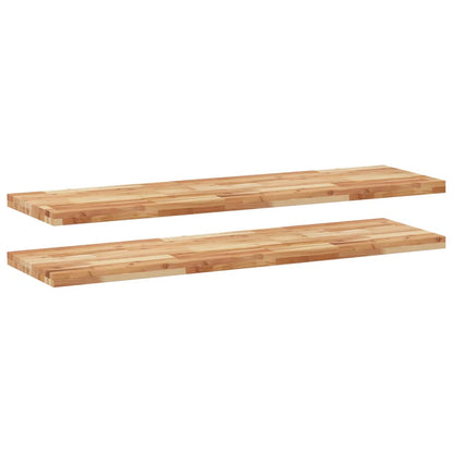 Floating Shelves 2 pcs 140x40x4 cm Oil Finished Solid Wood Acacia