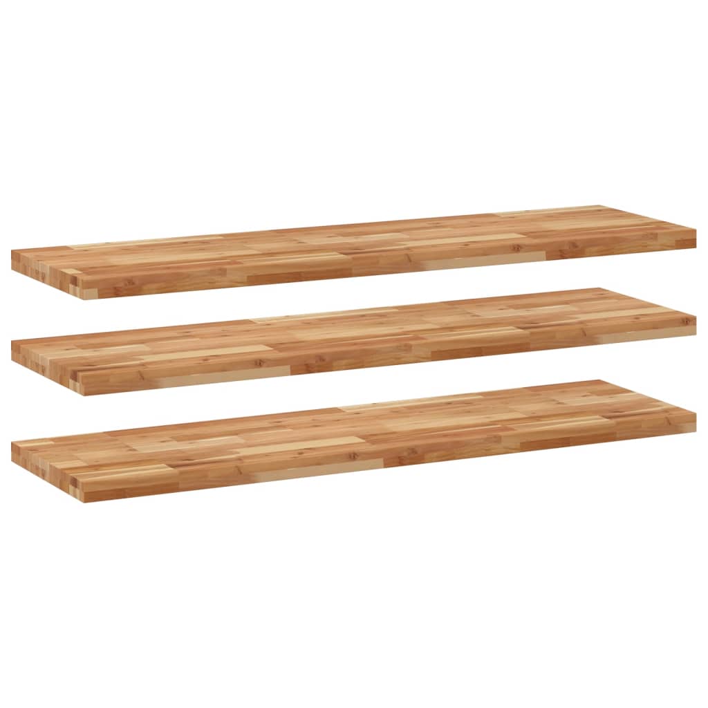 Floating Shelves 3 pcs 160x40x4 cm Oil Finished Solid Wood Acacia