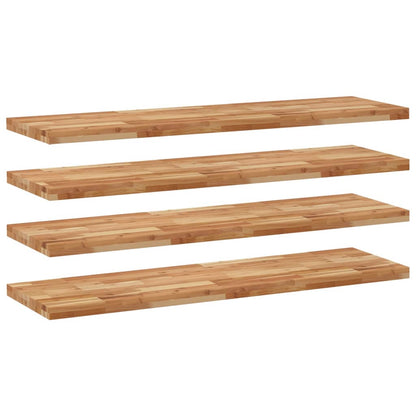 Floating Shelves 4 pcs 160x40x4 cm Oil Finished Solid Wood Acacia