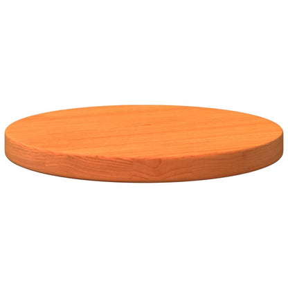 Table Top Round Wax Brown Ø30x2.5 cm Solid Wood Pine