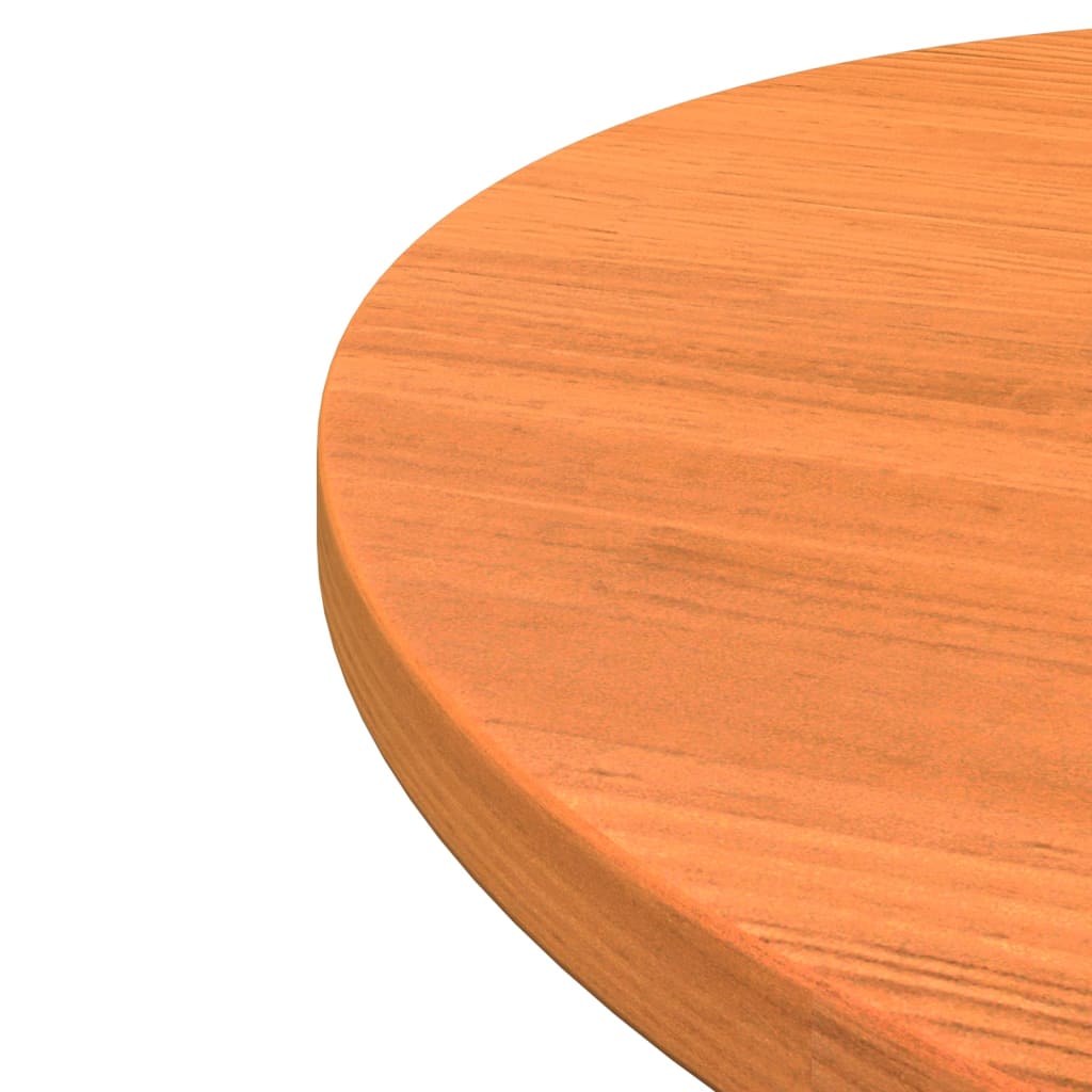 Table Top Round Wax Brown Ø60x2.5 cm Solid Wood Pine