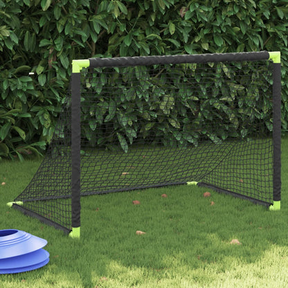 Kids' Football Goal Foldable Black 90x64x64 cm