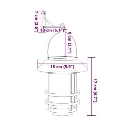 Solar Outdoor Wall Lanterns 2 pcs White