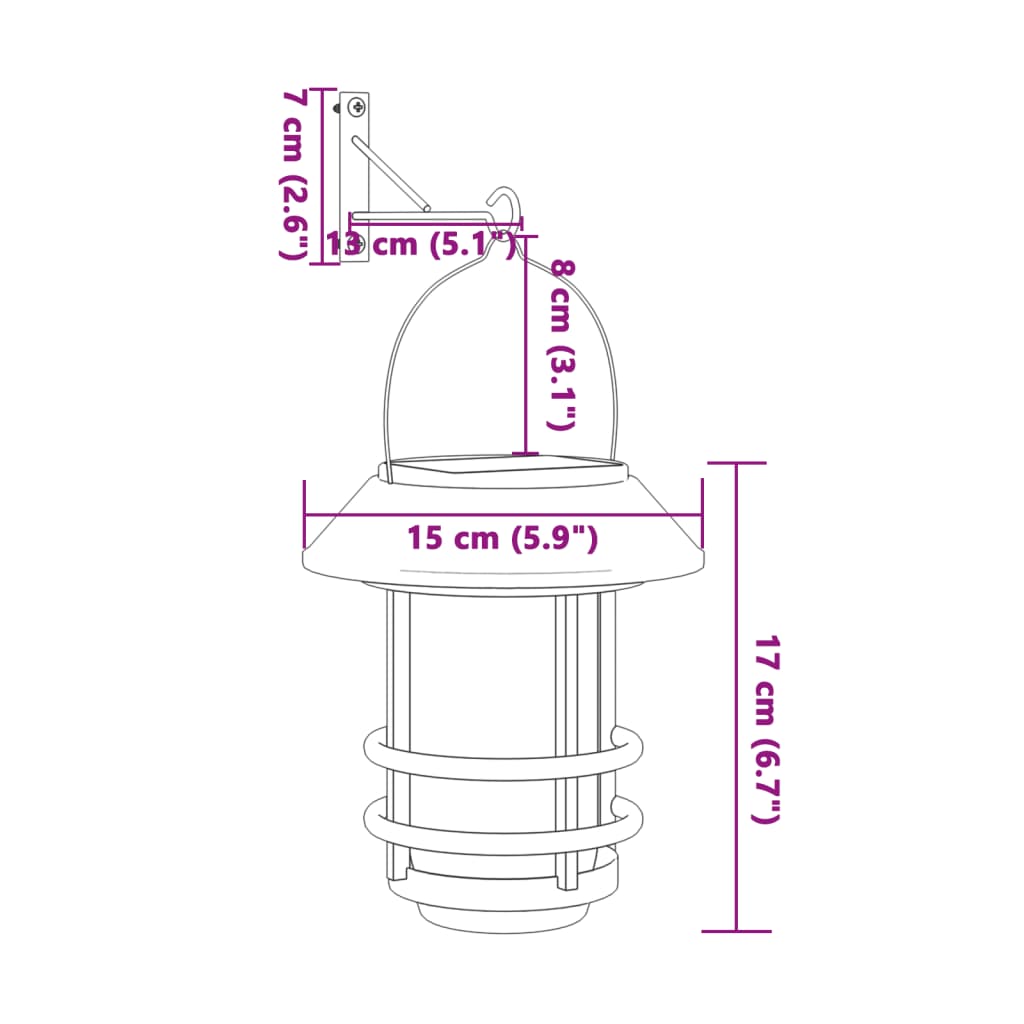 Solar Outdoor Wall Lanterns 4 pcs White