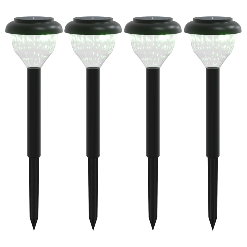 Solar Pathway Lights with Ground Spikes 4 pcs Warm White & RGB