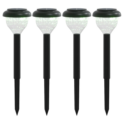 Solar Pathway Lights with Ground Spikes 4 pcs Warm White & RGB