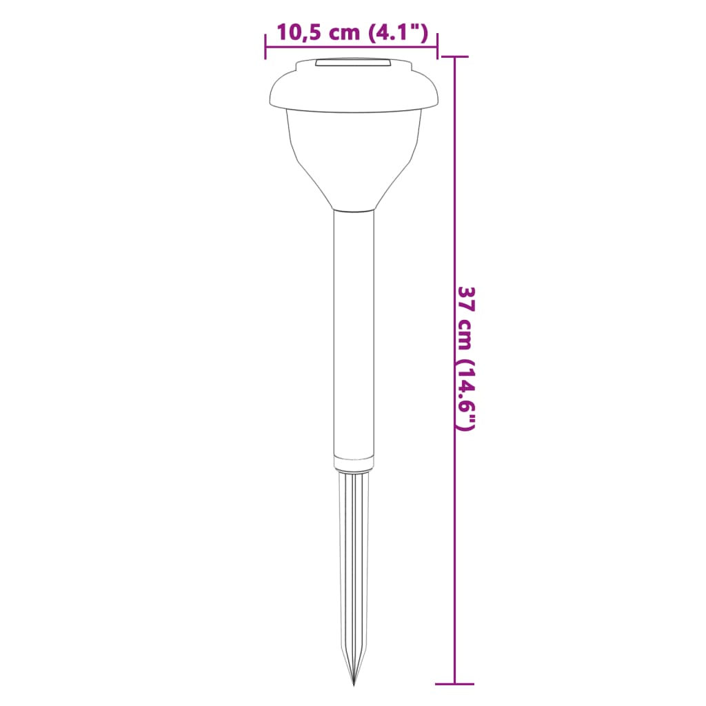 Solar Pathway Lights with Ground Spikes 4 pcs Warm White & RGB