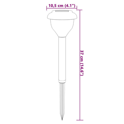 Solar Pathway Lights with Ground Spikes 4 pcs Warm White & RGB