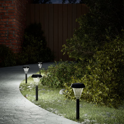 Solar Pathway Lights with Ground Spikes 12 pcs White