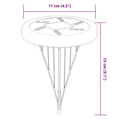 Solar Ground Lights with Ground Spikes Outdoor 12 pcs Warm White