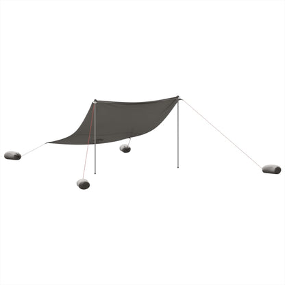 Beach Canopy with Sand Anchors Grey 304x300 cm