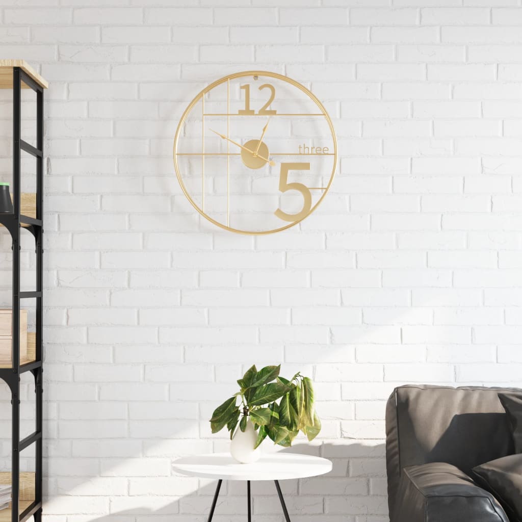 Wall Clock Gold Ø50 cm Iron