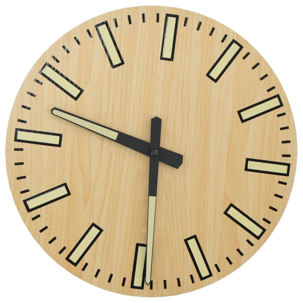 Wall Clock with Luminous Scales and Pointers Yellow Ø30 cm