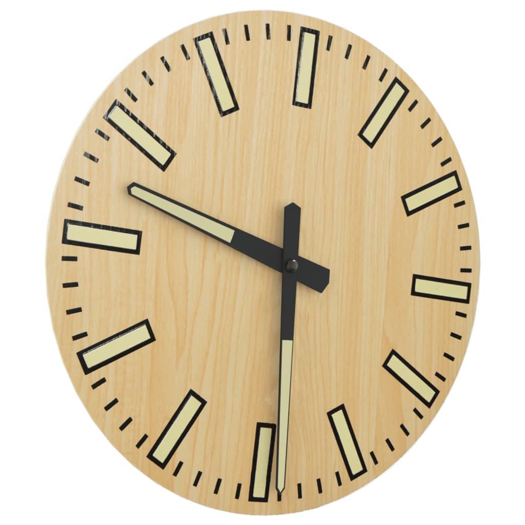 Wall Clock with Luminous Scales and Pointers Yellow Ø30 cm