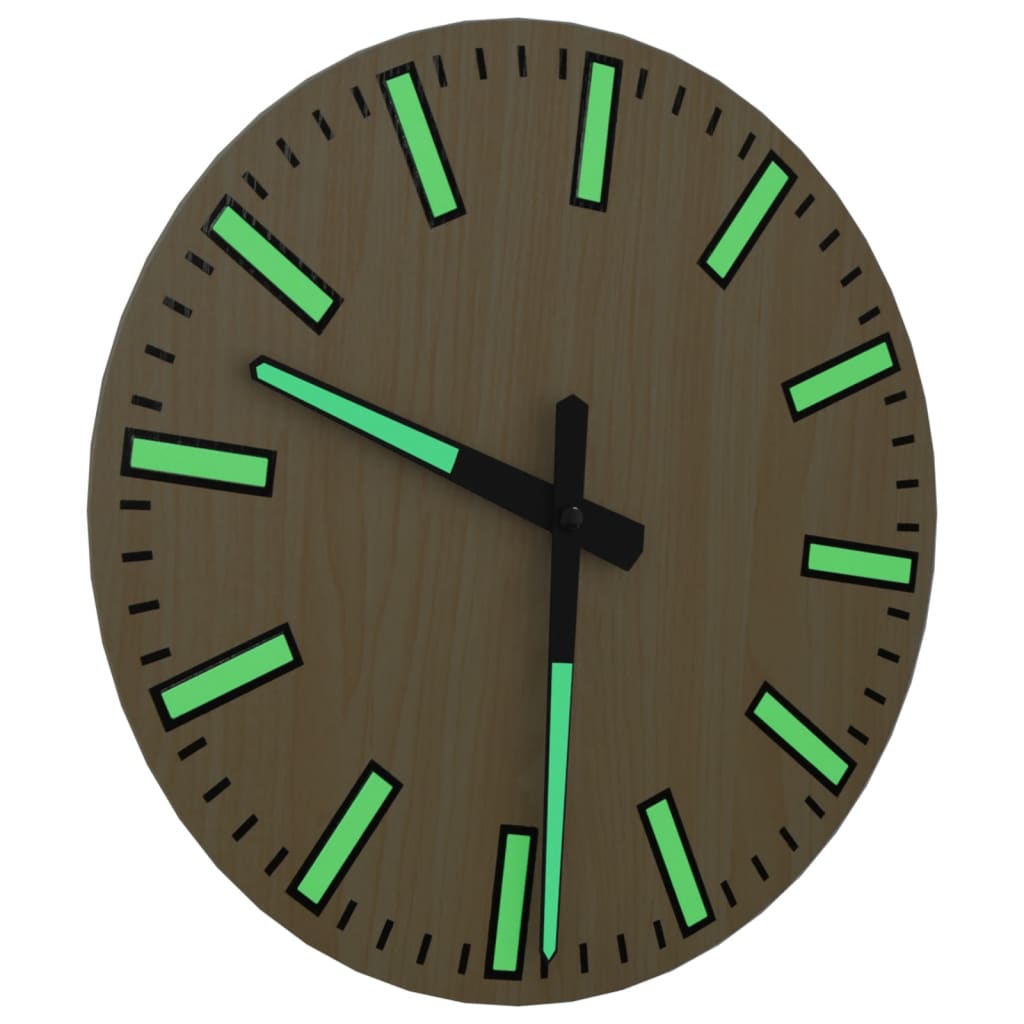 Wall Clock with Luminous Scales and Pointers Yellow Ø30 cm