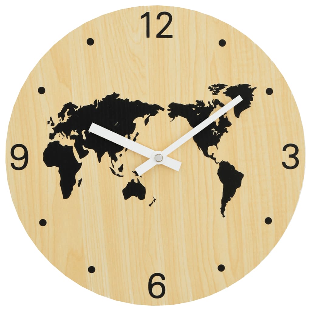 Wall Clock Yellow and Black Ø30 cm Engineered Wood