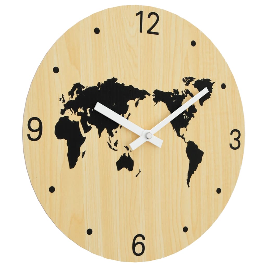 Wall Clock Yellow and Black Ø30 cm Engineered Wood